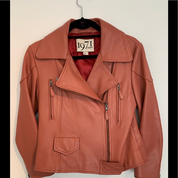 REISS 1971 Becky Lamb Multi-Zip Biker Jacket - Picture 3 of 8